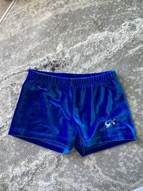 GK Royal Blue Velvet Kids Shorts